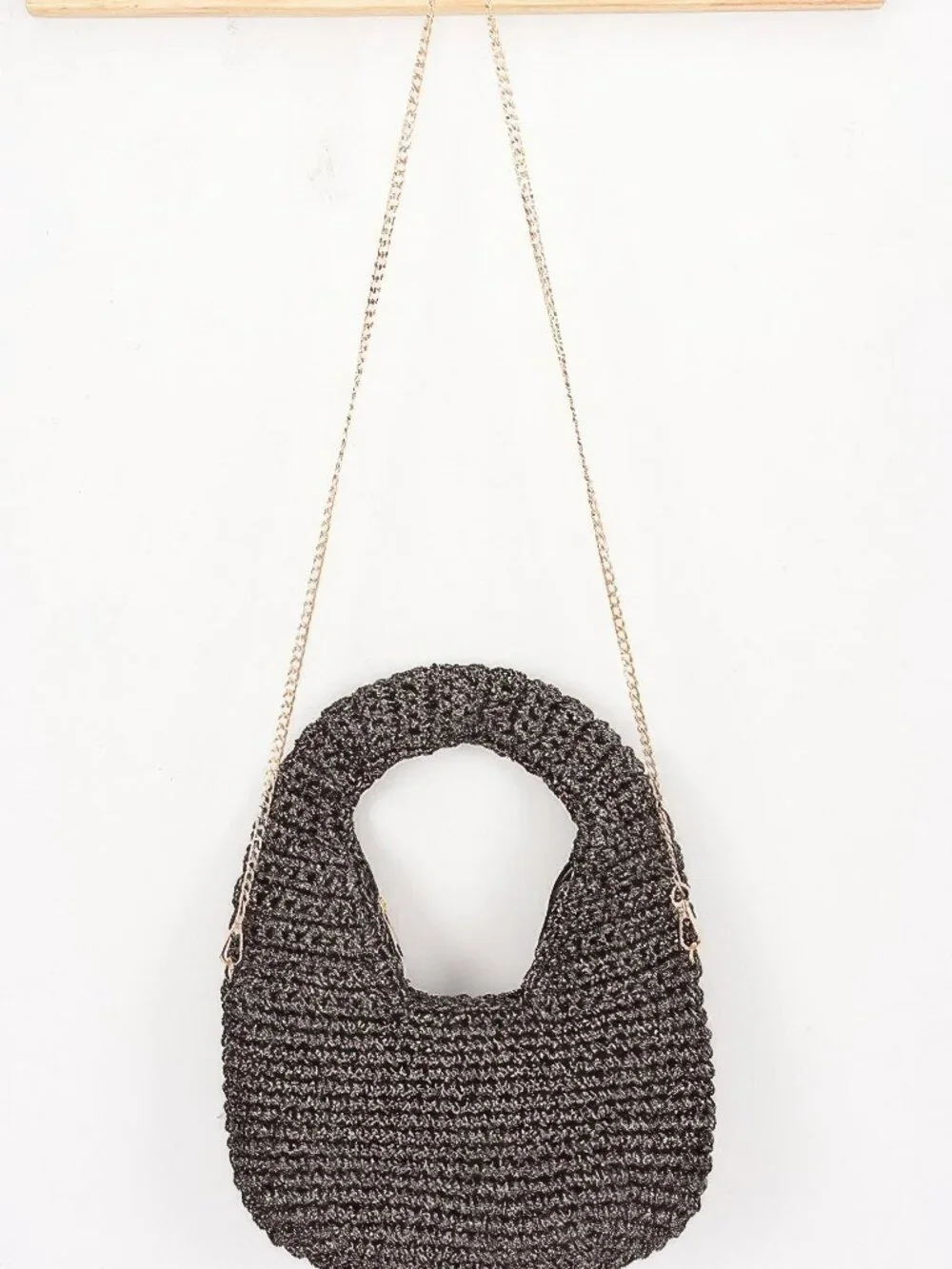Crochet Woven Hobo Bag